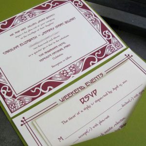 Elegant Wedding Letterpress Invitation by French Press