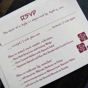 Elegant Wedding Letterpress Invitation by French Press