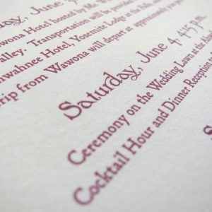 Elegant Wedding Letterpress Invitation by French Press