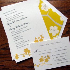 Elegant Wedding Letterpress Invitation by French Press