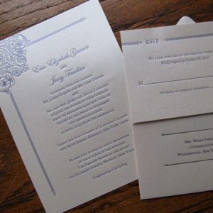 Elegant Wedding Letterpress Invitation by French Press