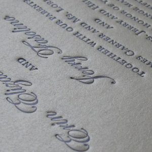 Elegant Wedding Letterpress Invitation by French Press