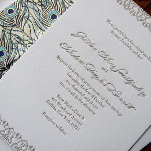 Elegant Wedding Letterpress Invitation by French Press