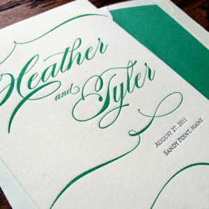 Elegant Wedding Letterpress Invitation by French Press