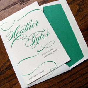 Elegant Wedding Letterpress Invitation by French Press